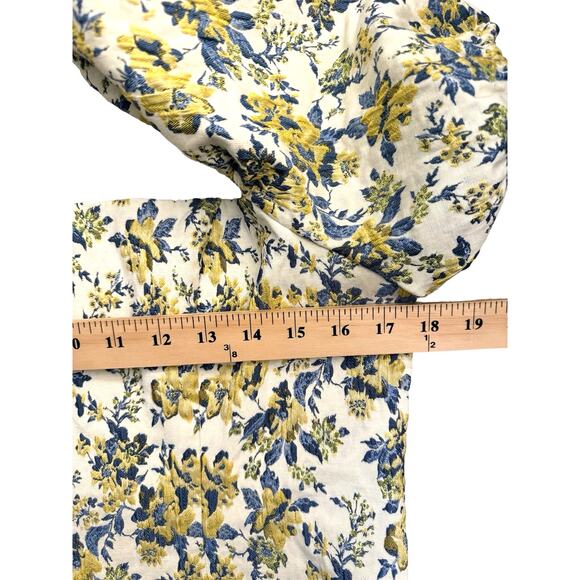 Lovers & Friends Yellow Floral Puff Sleeve Square Neck Cottagecore Romantic XL - Picture 7 of 9